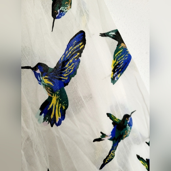 Lane Bryant Women's 100%Cotton White Bird Print Top Blouse 22/24 NEW - Picture 10 of 16